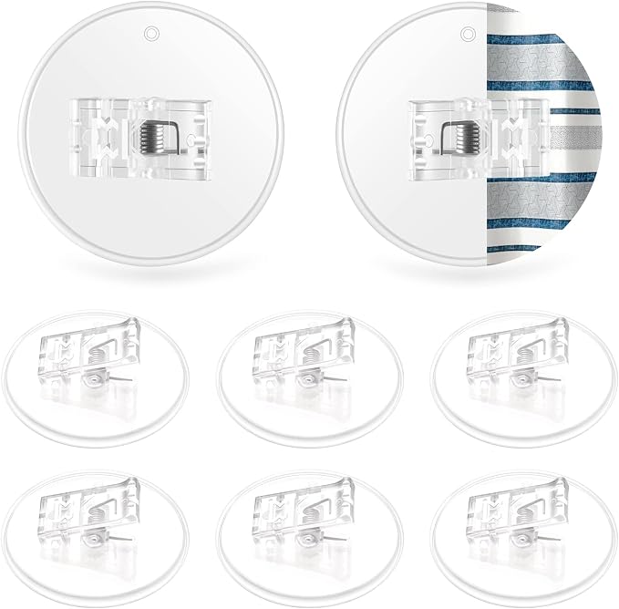 Kitosun Adhesive Shower Curtain Clips - Bath Shower Water Splash Guards Hold The Shower Liner to Keep Water in Shower | Stop Wind | Protect Privacy | (8PCS, Transparent)