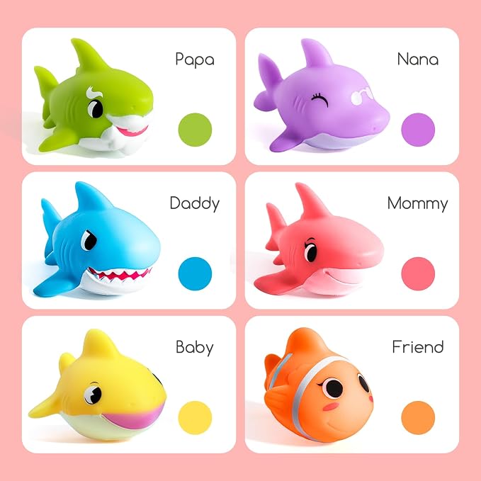 Hely Cancy Bath Toys for Kids - No Hole Baby Toys for 18 Months and up Infant Boys Girls, Shower Water Pool Toys