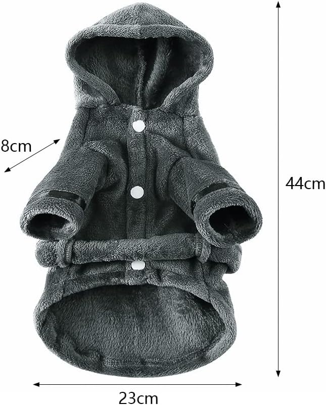 Dog Bathrobe Thicken Pet Drying Coat Super Absorbent Puppy Bathrobe Towel Hooded Towel Robe for Small Dog Cat