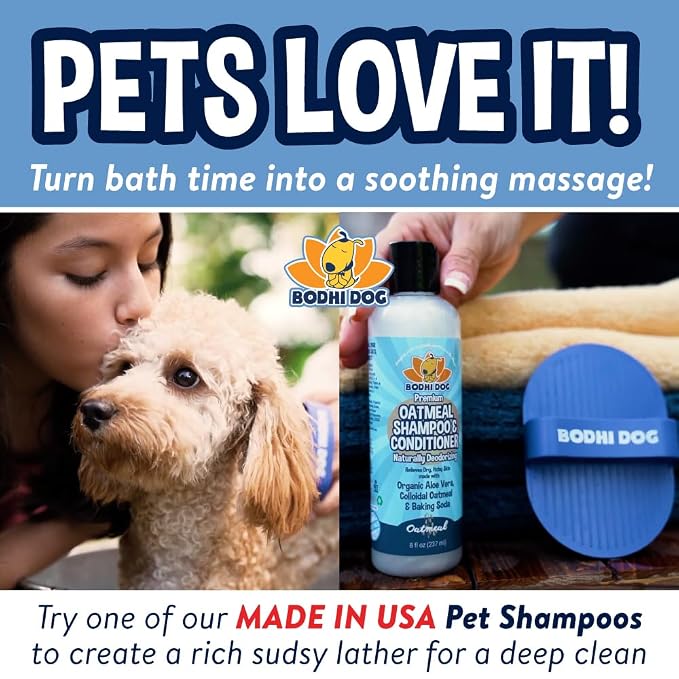 Bodhi Dog Shampoo Brush - Pet Grooming & Bath Supplies for Dogs and Cats - Bath Brush for Long & Short Hair - Premium Scrubber for Shower, Showerhead, Sprayer & Bathing (One Pack, Green)
