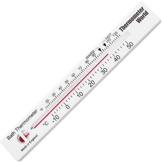 Bath Thermometer for Water Temperature, Easy-to-Read Bath Water Thermometer with Clear Scale, Accurate Water Temperature Thermometer for Baby, Kids & Adults