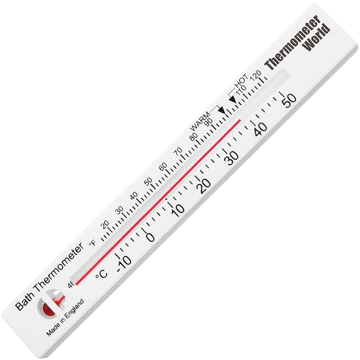 Bath Thermometer for Water Temperature, Easy-to-Read Bath Water Thermometer with Clear Scale, Accurate Water Temperature Thermometer for Baby, Kids & Adults