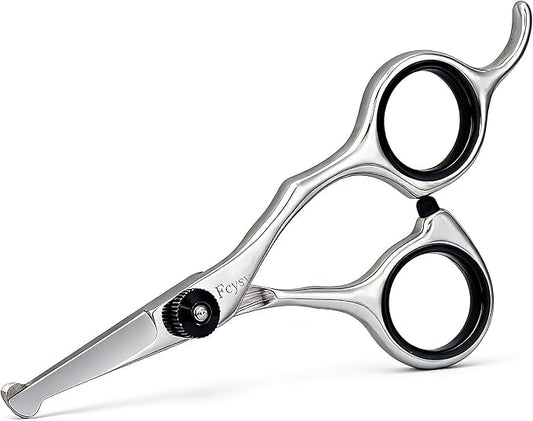 4.5 Inch Dog Grooming Scissors with Safety Round Tips, Fcysy Small Pet Hair Trimming Scissors for Face, Eyes, Ears, Nose & Paws, Professional Puppy Grooming Shears for Dogs & Cats- Black