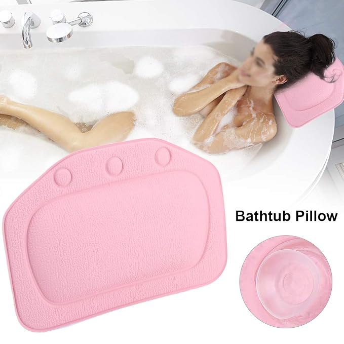 and Neck Backrest, Soft Foam Cushion, Spa Bath Pillow, Suitable for Bathtub Spa Pool and Jacuzzis ()