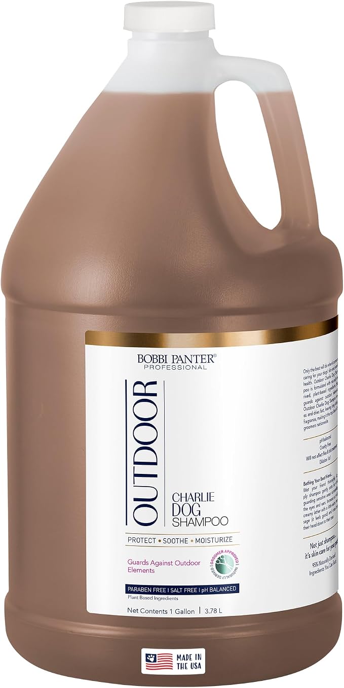 Bobbi Panter Outdoor Dog Shampoo Citronella, Cedarwood & Lavender – Protective Natural Formula for Outdoor Exposure, Cleanses & Soothes Skin, Tear-Free, 20:1 Concentrate, Made in USA, 1 Gallon