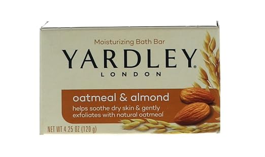 Yardley Oatmeal and Almond Bar Soap, 4.25 Ounce, Set of 3