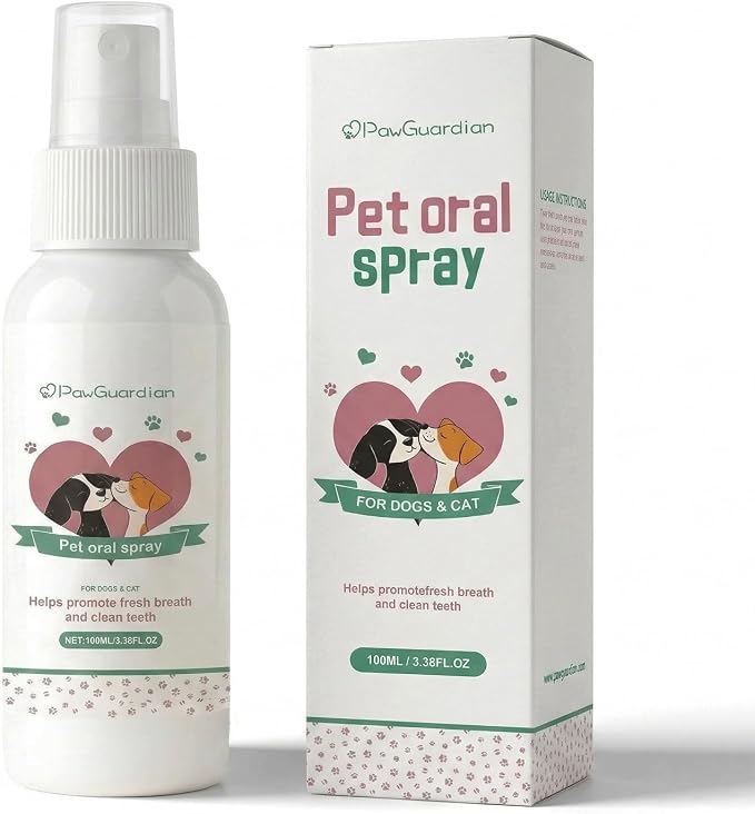 Milo Lab Co Dental Spray, Dental Spray,Dental Spray with Probiotics, Calendula Extract, Rosemary and Green Tea Extract,Easy Brushless Dog Breath Freshener - 3.38 Oz (1PCS)