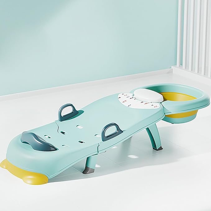 Hair Washing Station for Kids Children's Shower Seat Adjustable Children Shampoo Chair Bath Seat Household Foldable for 1 to 16 Years Old