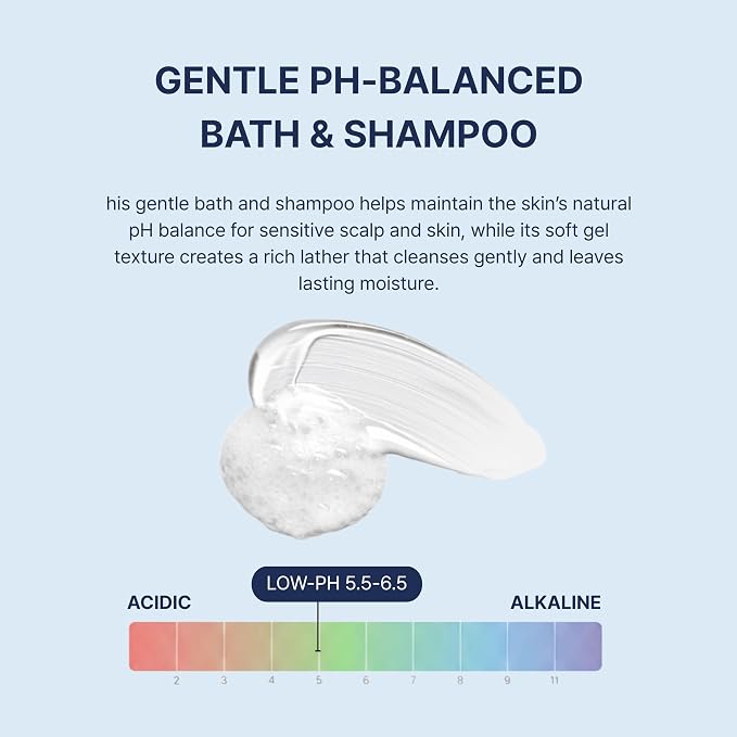 mongdies Baby Bath & Shampoo | Head-to-Toe All-in-One Gentle Wash | Tear-Free & pH Balanced Formula | 6-Layer Ceramide for Moisture Retention | Vegan & Dermatologist Tested | 13.52 fl. oz