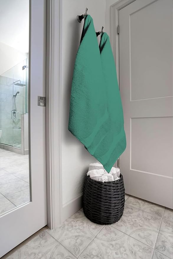 100% Cotton Luxury Bath Sheets - Pack of 2 (35" x 70") | Super Soft, Quick-Dry & Highly Absorbent Towels for Bathroom, Home, Spa & Gym (Dusty Green)