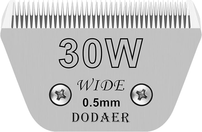 30W Dog Grooming Wide Blades,Compatible with Andis,Oster A5,Wahl KM10 | Cut Length 1/50”(0.5mm)