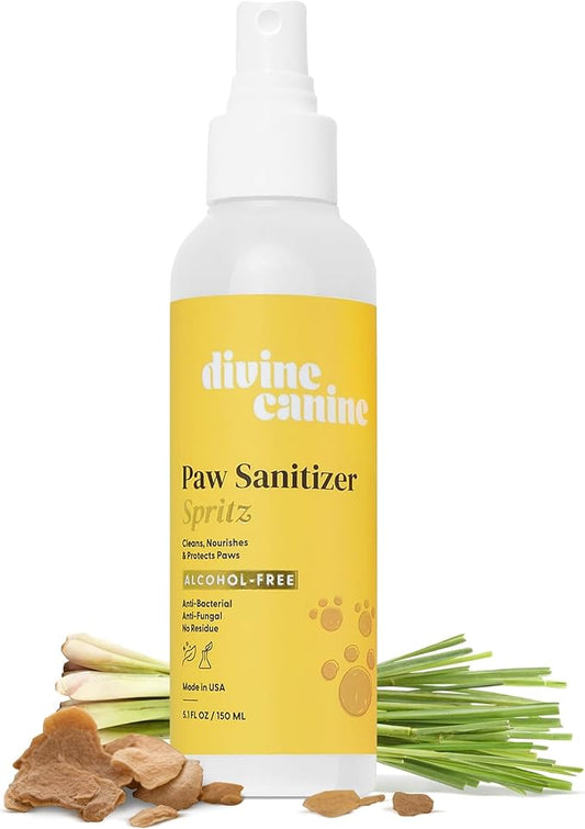 Dog Paw Cleaner - 5.1 Fl Oz of Alcohol Free Paw Cleansing Spray - Made with Aloe, Copaiba Oil, and Lemongrass Oil to Nourish and Clean Paws - Made in The USA