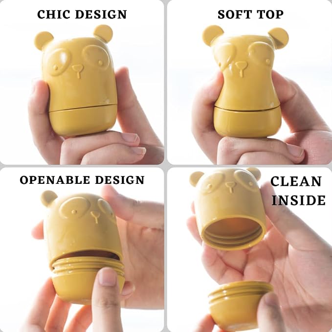 Bumble Bear Mold Free Silicone Bath Toys, Baby Bath Toys 6-12 Months, Toddlers 1-3, Non Toxic Infant Bathtub Toy, Water Toys, Pool Toy, Dishwasher Safe (Coral with Mesh Bag)