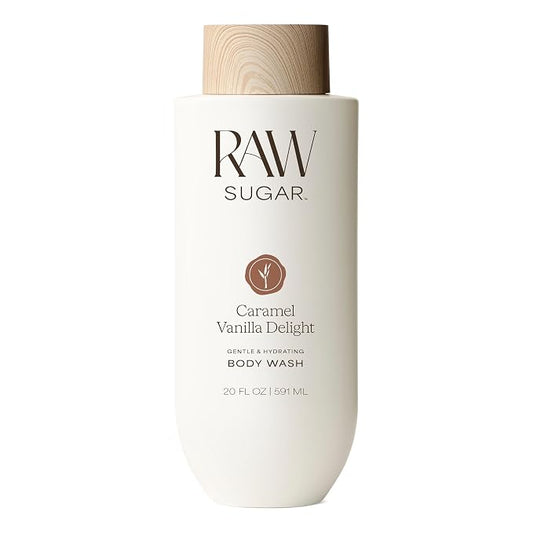 RAW SUGAR Body Wash, 20 fl oz, Caramel Vanilla Delight