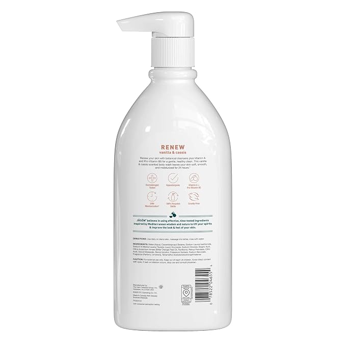 Jason Vanilla & Cassis Body Wash, 30 Fl Oz