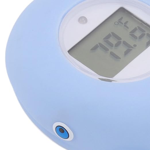Whale Shaped Baby Bath Tub Water Thermometer with Silent Alarm | Accurate and Safe Infant Bath Floating Toy | LCD Display for Optimal Water Temperature | Perfect for Newborns and