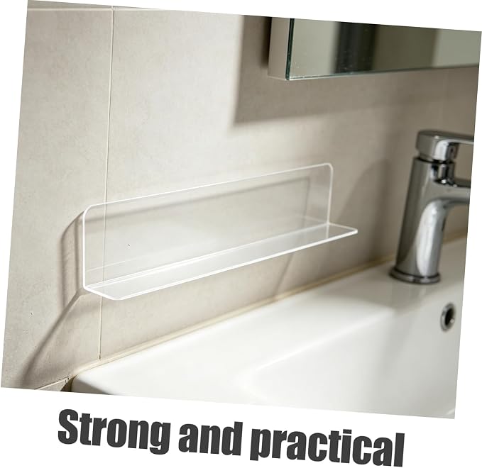 SHERCHPRY 6pcs Plastic Shower Splash Guards for Bathroom and Kitchen, L Shaped Waterproof Water Barrier for Sink and Tub, Reusable and Stain Resistant PVC Splash Guards