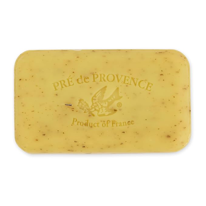 Pre de Provence Artisanal Soap Bar, Natural French Skincare, Enriched with Organic Shea Butter, Quad Milled for Rich, Smooth & Moisturizing Lather, Lemongrass, 5.3 Ounce