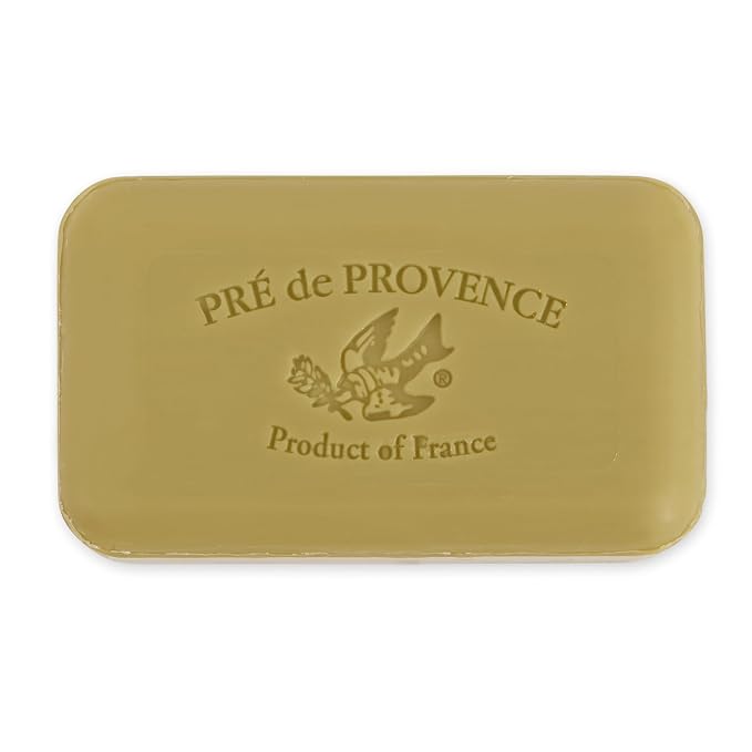 Pre de Provence Artisanal Soap Bar, Natural French Skincare, Enriched with Organic Shea Butter, Quad Milled for Rich, Smooth & Moisturizing Lather, Green Tea, 5.3 Ounce