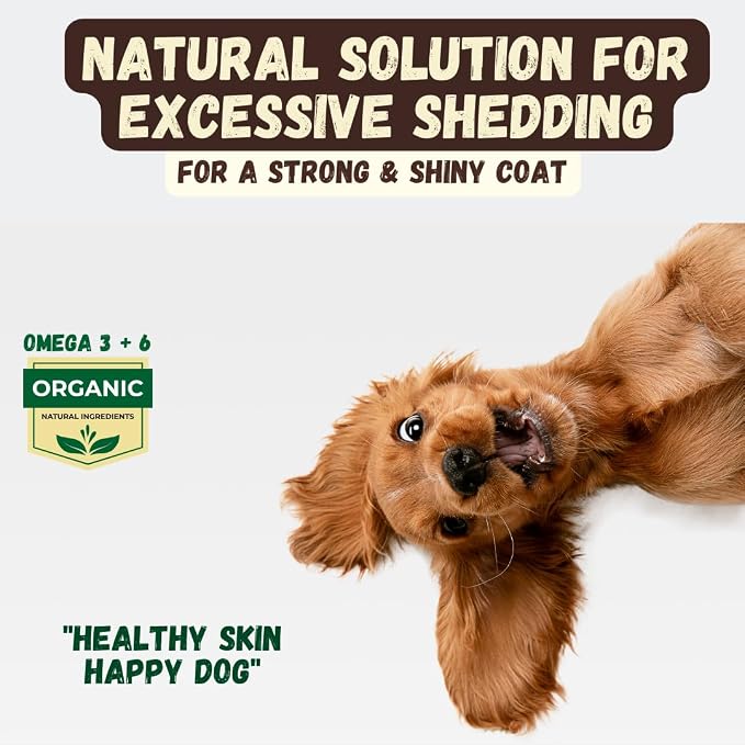 Deshedding Dog Shampoo Bar for Shedding Control, Natural Ingredients with Coconut Oil & Shea Butter | No Plastic Waste | Vegan | 3 Bars