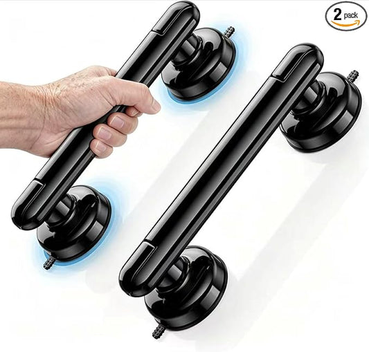 Grab Bars for Bathtubs and Shower (2 Pack), 11 Inch Shower Handle Bathroom Safety Suction Grab Bar for Bathtub for Elderly & Children
