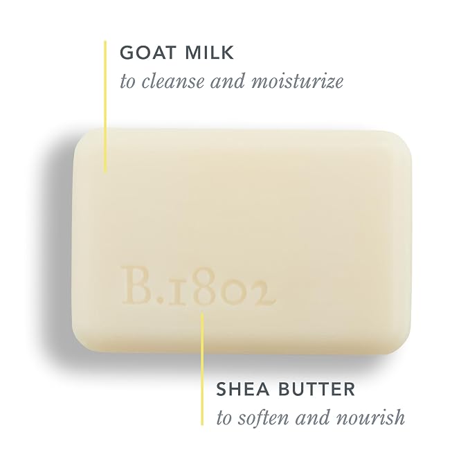 Beekman 1802 Goat Milk Soap – Moisturizing Hand & Body Soap Bar with Shea Butter & Botanical Oils, Triple-Milled, Non-Drying, Made for Sensitive Skin, Honey & Orange Blossom 3.5 oz