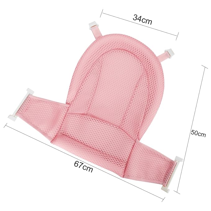 Baby Bath Seat Support Net Infant Bathtub Mesh Cushion Newborn Baby Shower Lie Seat Toddler Bathing Breathable Mat Shower Pad for 0-18 Months