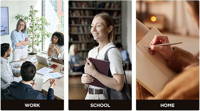 &And Per Se 10-Pack Lined Notebooks, A5 Hardcover, 160 Pages 100gsm Thick Paper, Office Supply Bulk Order, Corporate New Hire Kits, Breakroom Essentials – College Ruled, 10 Units (Dark Blue)