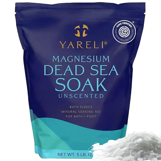Yareli Magnesium Flakes Dead Sea Bath Soak, 5lb Unscented