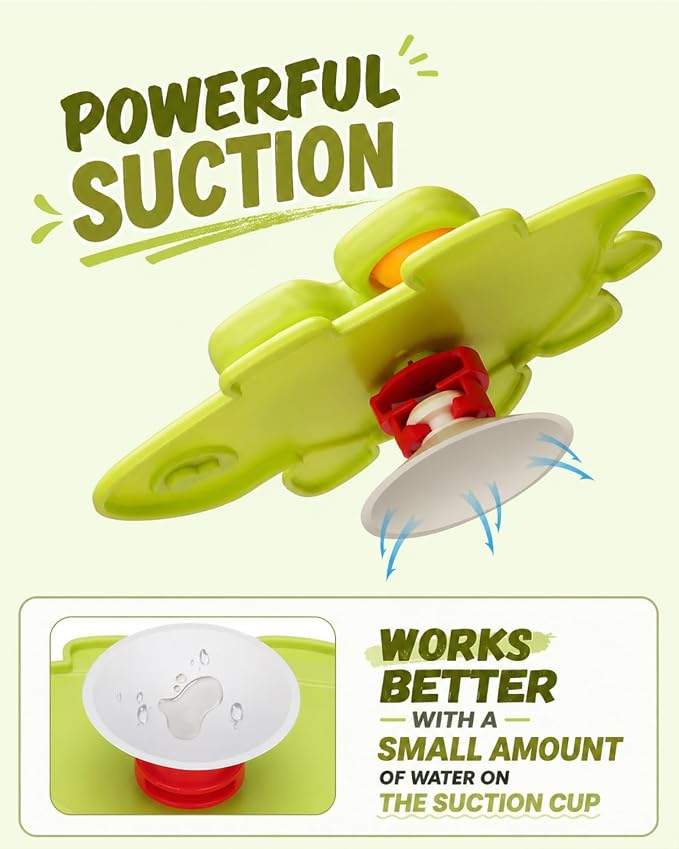 3PCS Dinosaur Suction Cup Toys for 1 Year Old Boys Girls | Sensory Baby Bath Toys for Toddlers 1-3 | Infant Travel & Window Toys | Birthday