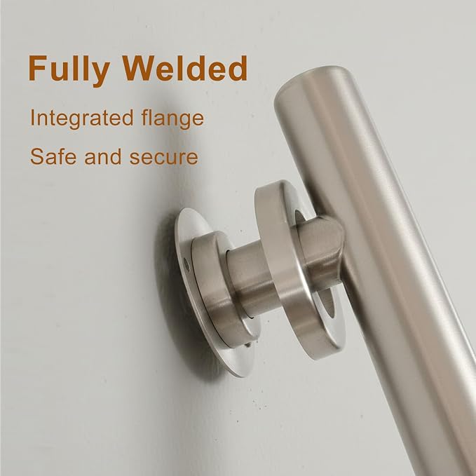 Grab Bar for Shower, Straight 2 Pack 24 Inch Handicap Grab Bars, 304 Stainless Steel Shower Handles for Bathroom, Safety ADA Grab Bars for Seniors, Disabled (Brushed Nickel)