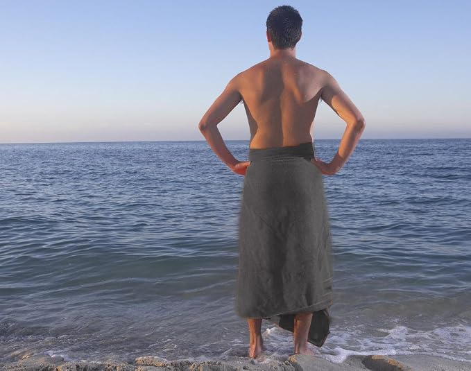 MYLSMPLE Microfiber Luxury Grey Bath Towel Extra Large Bath Sheet Beach Towel (36 Inch X 72 Inch, Grey)