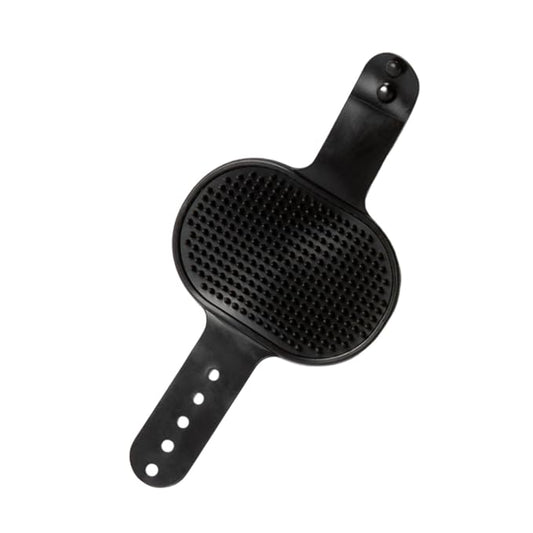 Silicone Dog Bath Brush – Soft Pet Scrubber for Bathing & Grooming – Shampoo Brush for Dogs, Cats & Puppies – Adjustable Strap – Choose from 5 Colors (Black)
