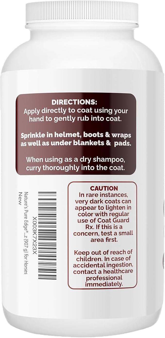 Coat Guard Dry Shampoo for Dogs and Cats - Extra Large 2 lbs Jar, Dog Dry Shampoo Powder, Waterless Dog Shampoo, Anti Itch Relief, Cedar Scented, Anti Dandruff, Hot Spots, Nature's Pure Edge