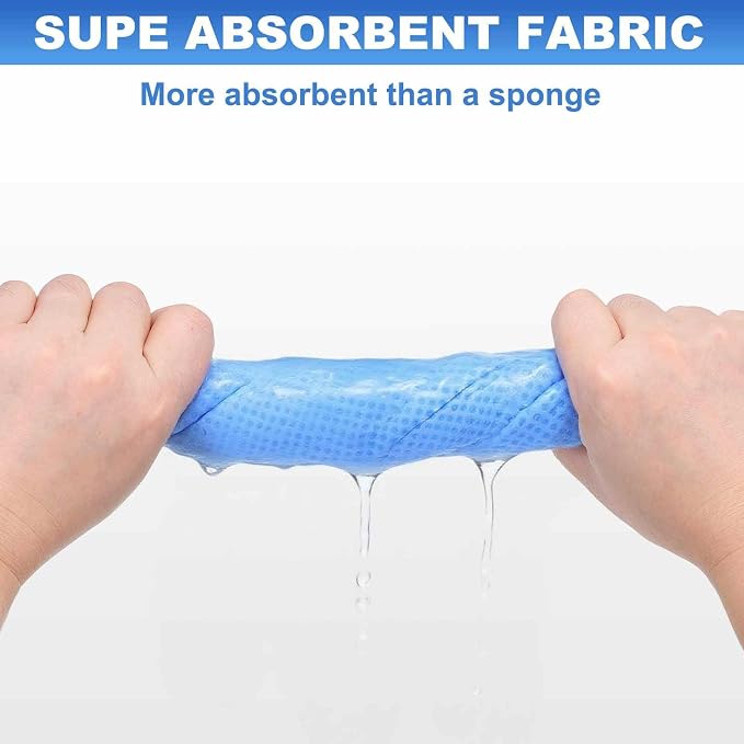 HARFINGTON Car Premium Shammy Cloth 16.9" x 12.6" PVA Chamois Wash Drying Towel Ultra Absorbent No Scratches in Bags for Cars Motorcycles Mirrors Glass Countertops Phone Laptop, Pink