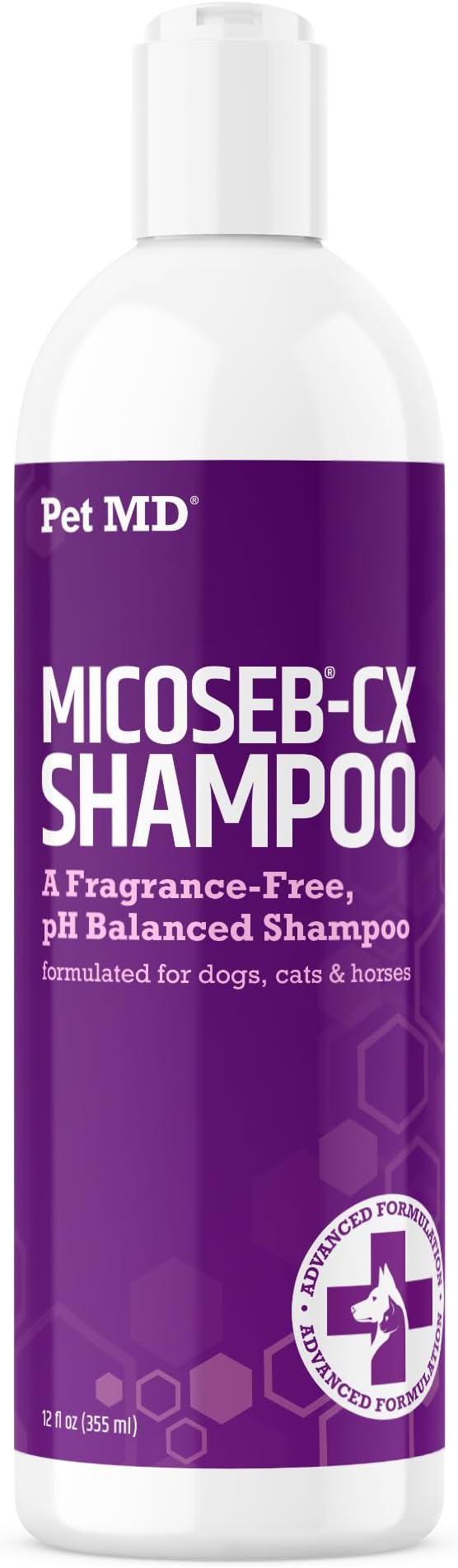 Pet MD Micoseb-CX Topical Shampoo for Dogs, Cats, & Horses - 12oz | with Miconazole