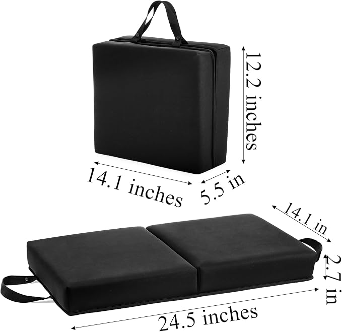 Coloch Extra Thick Keeling Pad, Black Soft Foam Garden Kneeling Cushion Waterproof Bath Kneeler Foldable Knee Mat for Planting Work, Baby Bath, Camping, Car Repairing, Protecting Knees