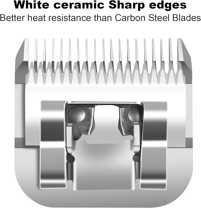 15# Detachable Dog Blades Compatible with Andis/Oster A5 Grooming | Compatible with wahl km10 dog clipper,Cut Length 3/64-Inch(1.2mm),Made of Ceramic Blade & Stainless Steel Blade