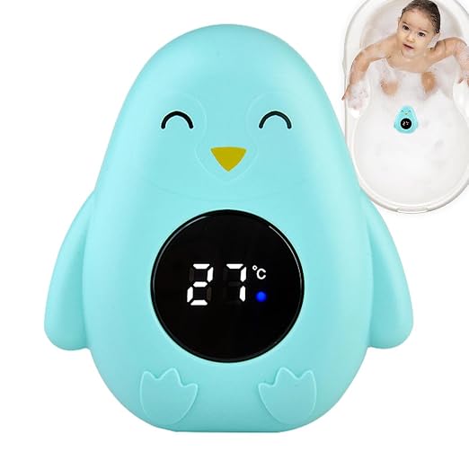 Baby Bath Thermometer – Water Meter, Cartoon Gauge | Electronic Tub Thermometer, Floating Temperature Monitor for Infant Safety, Bathroom Accessory, Cute Bathing Tool, Toddler Care