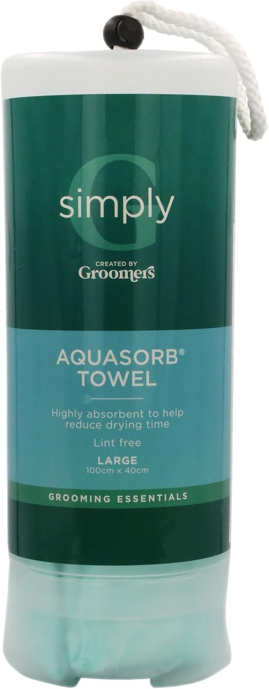 Groomers Large Aquasorb Pet Towel | Microfibre Chamois Professional Dog Grooming Essentials | Super Absorbent Lint Free