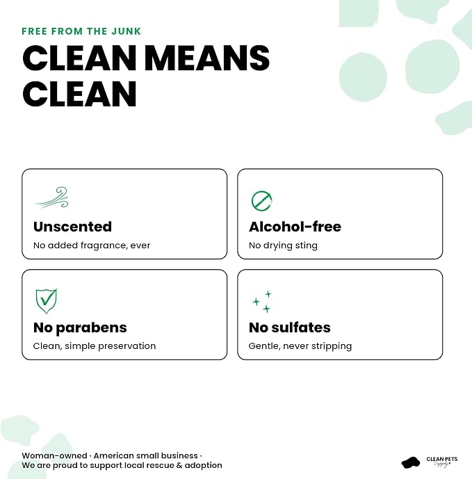 Clean Pets Eye Wipes for Dogs Cats, Tear Stain Remover 120ct | Gentle eye wipes for cats & dogs. Just clean.