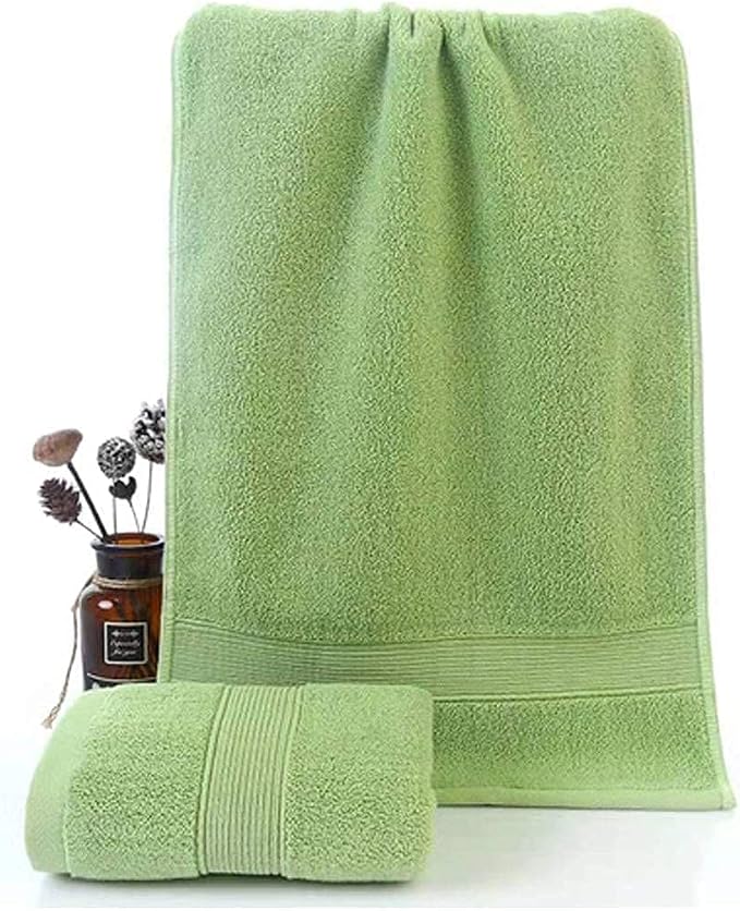 Lchkrep Cotton Hand Towels 2 Pack, Salon Thick Bath Hand Towel,Gym Towel 14" x 30", Face Cloth, Soft and Absorbent Washcloths Set for Home Bathroom Hotel (Green)…