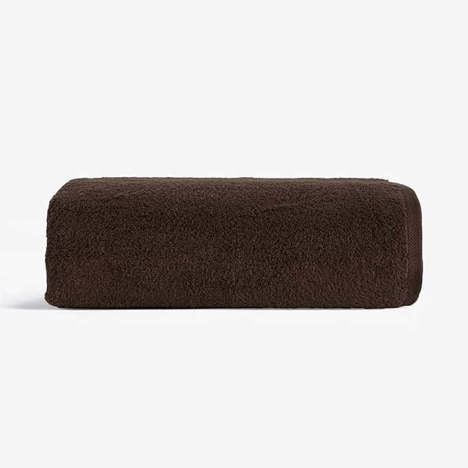 SALBAKOS Luxury 100% Turkish Cotton Bath Sheets 40x80 in Oversized Extra Large Bath Towels Thick Soft Absorbent Turkish Towel for Spa Beach (Pack of 1, Chocolate, Jumbo Bath Sheet)