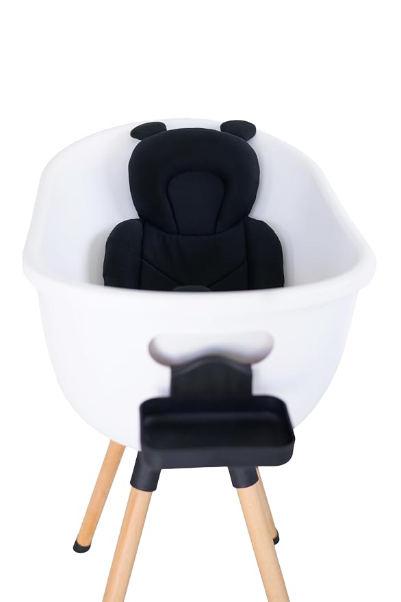 Babu Baby Bath Support Pillow, Ergonomic Design, Quick-Drying Fabric, Available in 5 Colors (Midnight Black), Pillow Only (Bath Sold Seperately)