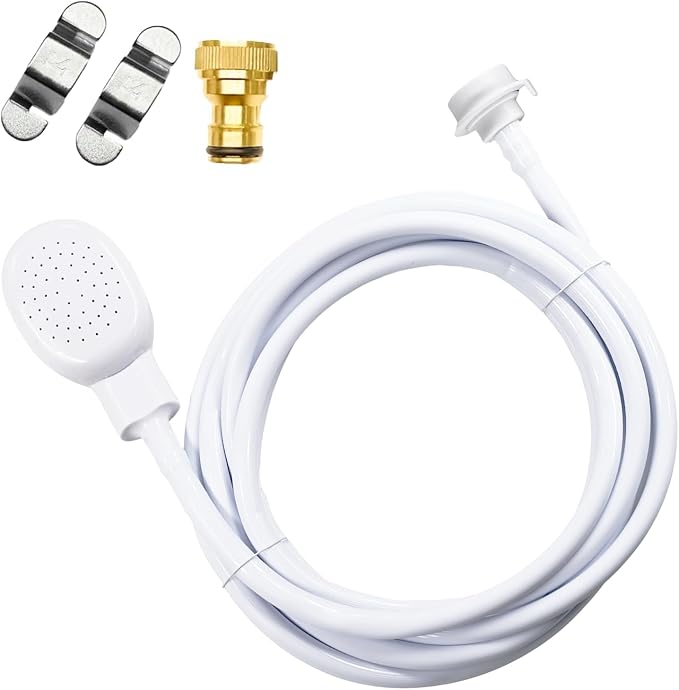 5m/16.40ft Quick-Connect Sink Spray Rrubber Hose,Shampoo Sprayer Handheld Hose Portable Sink Spraye Strainers for Bathing Baby,Pets Shower,Rinsing Vegetables,Washing Hair