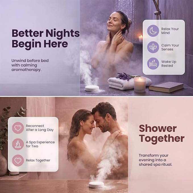 BodyRestore Shower Steamers Aromatherapy, Gifts for Women, Bloom 6 Pack | Birthday Gifts for Women, Men, Mom & Dad, Spa Stress Relief & Relaxation, Self Care, Essential Oil Tablets