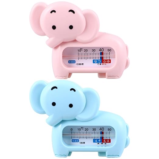 ORFOFE 2pcs Bath Thermometer Cute Safe Water Temperature Monitoring for Material for Newborn Bathing Essentials