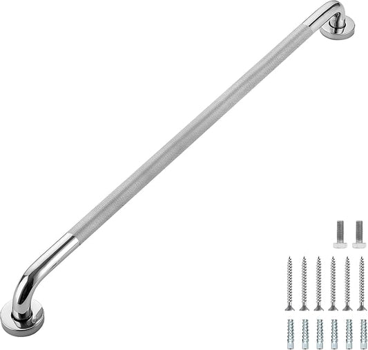 Grab Bars for Shower, 1 Pack 32-Inch Anti Slip Shower Handles for Elderly, Safety Shower Grab Bar, Stainless Steel Handicap Grab Bars for Bathroom (Polished Nickel 1" Diameter)