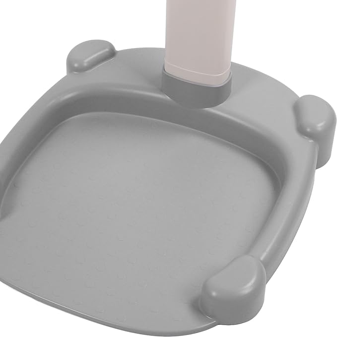Adjustable Baby Bath Standing Support, Non Slip Toddler Shower Stand for Bathroom with Multifunctional Purpose, Lightweight and Portable, Made of Silicone (Gray)