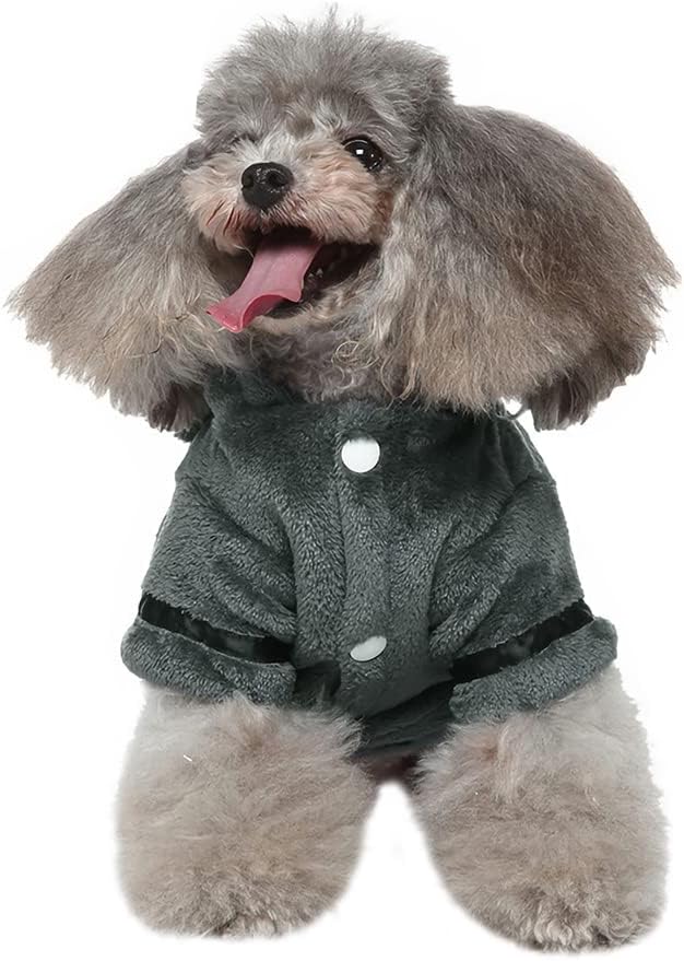 Dog Bathrobe Thicken Pet Drying Coat Super Absorbent Puppy Bathrobe Towel Hooded Towel Robe for Small Dog Cat